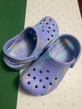 🆕💜Croc’s Kids Classic Marbled Clogs, Pink, Lavender, & Pink Swirl